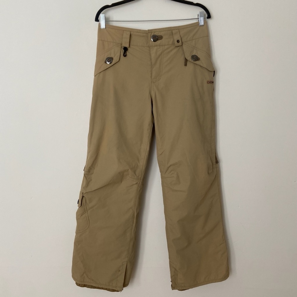 Vintage 686 Snowboard Pant Mannual Spectrum Insulated Women in Tan Khaki Small